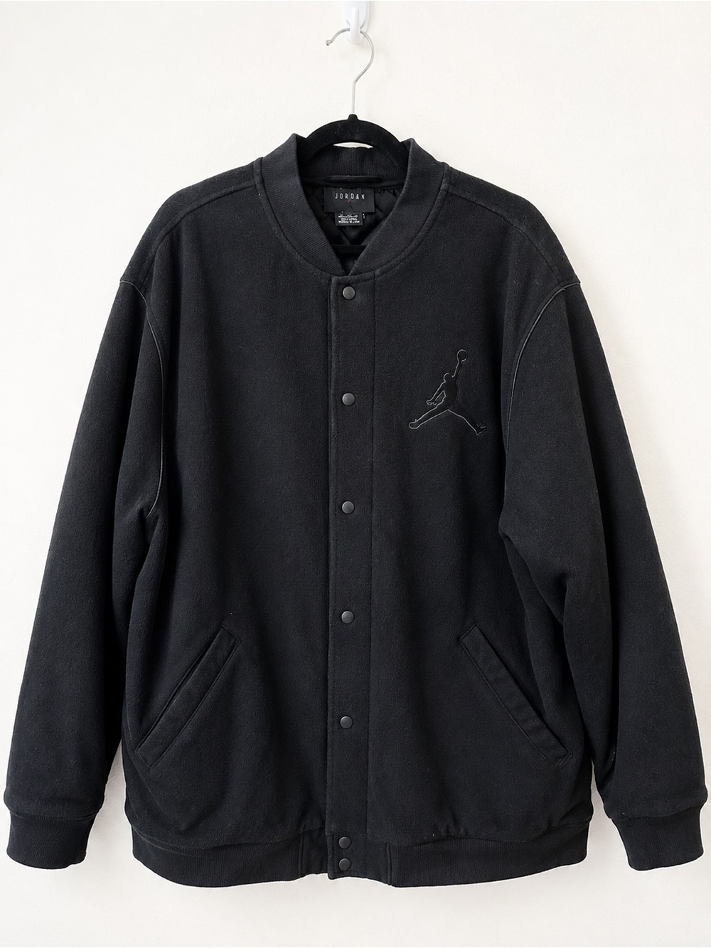 Nike Air Jordan Black Men’s Bomber-Style Varsity Jacket XXL